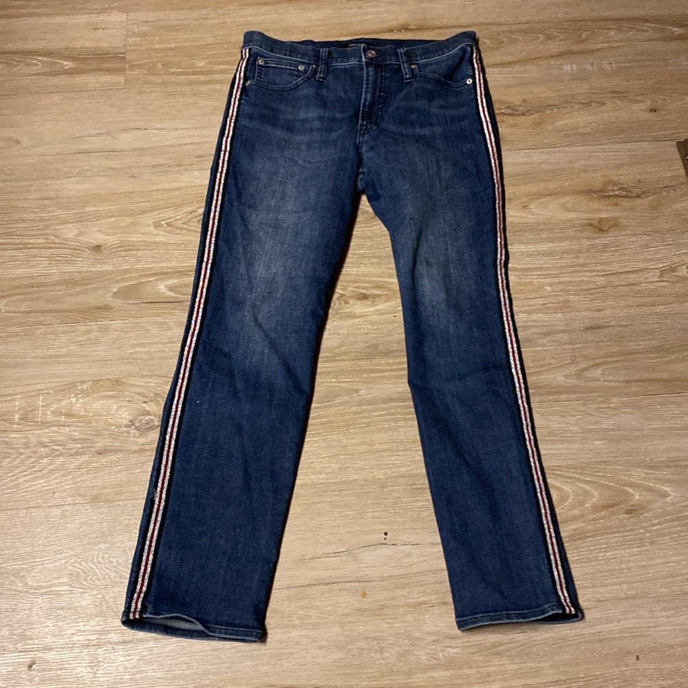 J Crew Jeans with Side Stripes size 30T